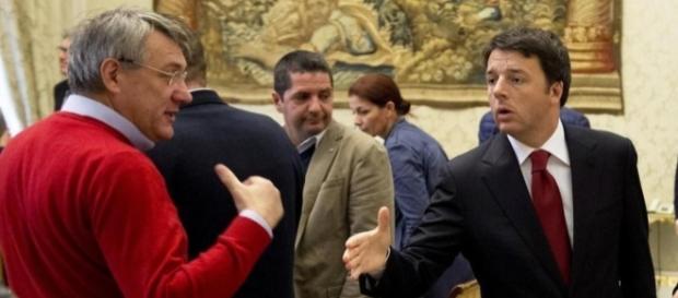 Renzi e Landini si scontrano a In mezz'ora sul referendum Renzi e Landini si scontrano a In mezz'ora sul referendum