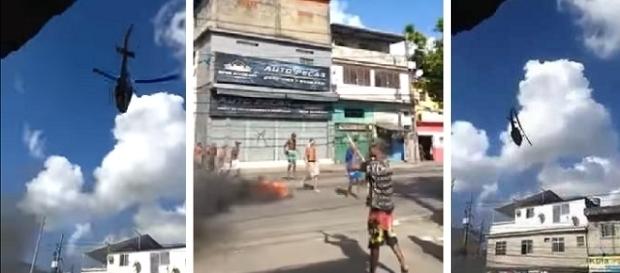 Vídeos mostram o momento em que o helicóptero com quatro policiais é abatido Vídeos mostram o momento em que o helicóptero com quatro policiais é abatido