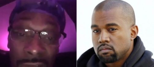 Snoop Dogg a sinistra, Kanye West a destra.