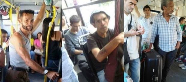 Clones de famosos em transportes coletivos Clones de famosos em transportes coletivos