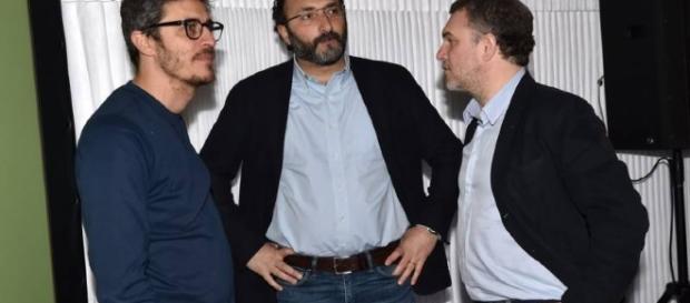 Pif con Lirio Abbate e Marco Lillo Pif con Lirio Abbate e Marco Lillo