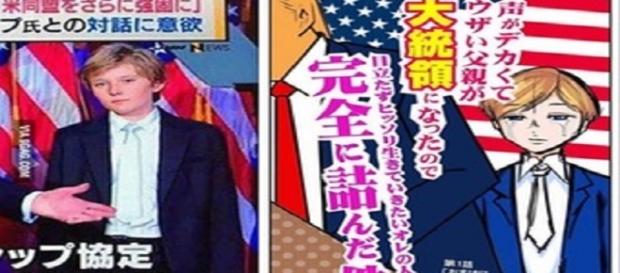 Barron Trump in versione manga Barron Trump in versione manga