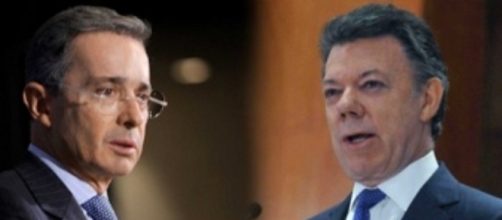 Alvaro Uribe e Juan Manuel Santos