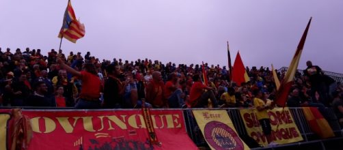 I tifosi del Lecce in trasferta.