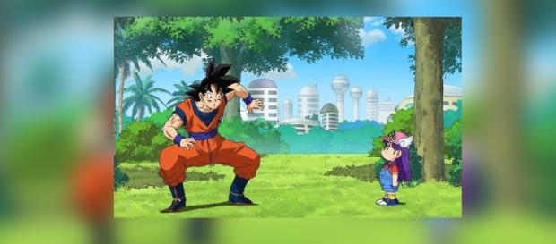Goku y Arale en el episodio 69. Goku y Arale en el episodio 69.
