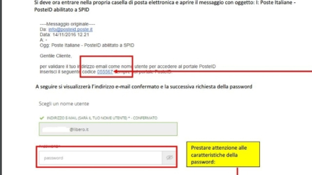 sicurezza e scelta della password del codice Spid