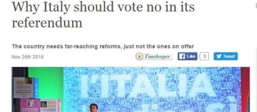 L'articolo dell'Economist sul perché gli italiani dovrebbero votare no