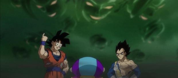 Imagen de Zeno junto a Goku y Vegeta Imagen de Zeno junto a Goku y Vegeta