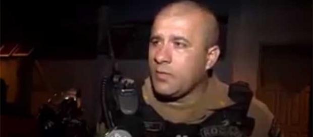 Policial Militar Fruet explica como foi a abordagem a um bandido (foto: reprodução facebook) Policial Militar Fruet explica como foi a abordagem a um bandido (foto: reprodução facebook)