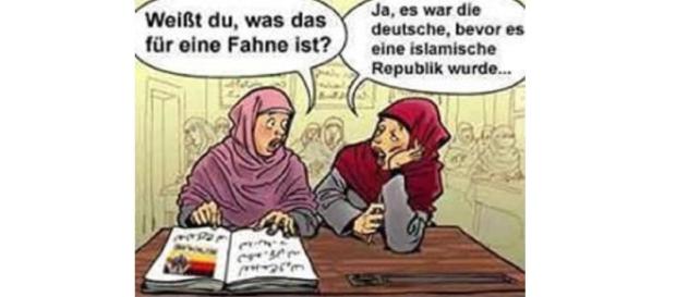 Cartoon über das muslimisch eroberte Deutschlad Cartoon über das muslimisch eroberte Deutschlad