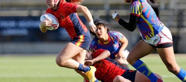 Amaia Erbina jugando para España frente a Colombia. Fotografía Mike Lee. Amaia Erbina jugando para España frente a Colombia. Fotografía Mike Lee.