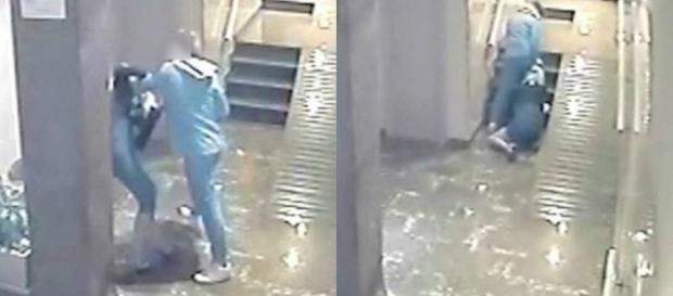 Vídeo mostra homem agredindo covardemente sua companheira. Vídeo mostra homem agredindo covardemente sua companheira.