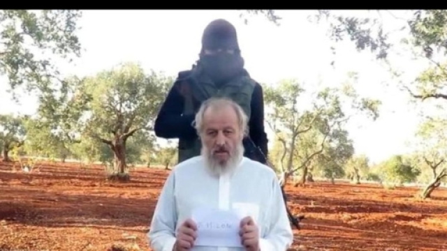 Sergio Zanotti ostaggio in Siria (foto Ansa)