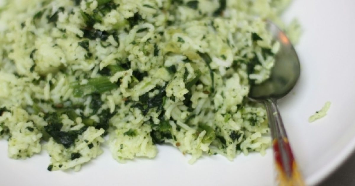 Risotto con spinaci e