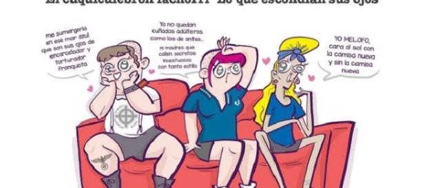 Chiste de Internet sobre esta serie, con tres neonazis fantaseando sexualmente sobre el despampanante prota. Chiste de Internet sobre esta serie, con tres neonazis fantaseando sexualmente sobre el despampanante prota.