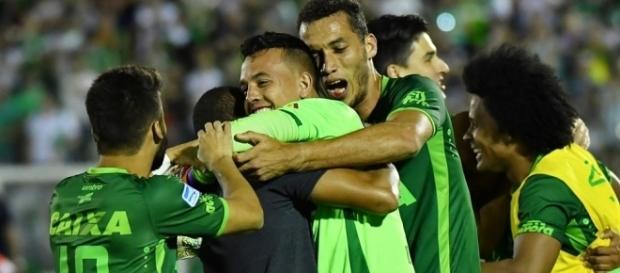 Clube Chapecoense em mais um momento de vitória Clube Chapecoense em mais um momento de vitória
