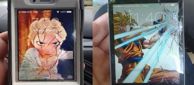 Exemplos de criatividade quando a tela do celular está quebrada Exemplos de criatividade quando a tela do celular está quebrada