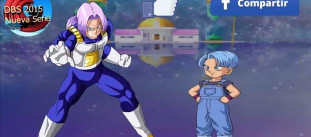 Trunks y su versión niño en la habitación del tiempo Trunks y su versión niño en la habitación del tiempo