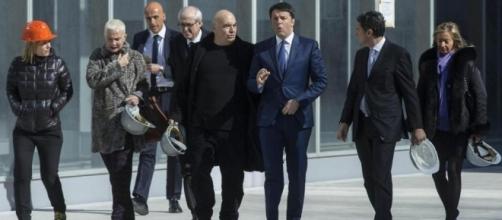 Matteo Renzi visita il cantiere della 'Nuvola' all'Eur | LaPresse - lapresse.it