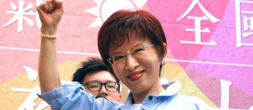 Hung Hsiu-chu, la leader del Partito nazionalista taiwanese ora all'opposizione