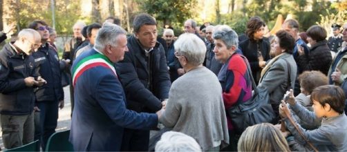 Il premier Renzi in visita nei luoghi del terremoto nel Centro Italia