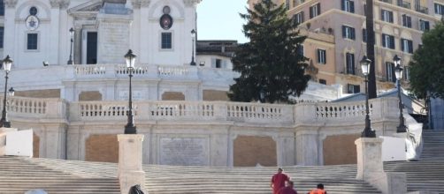 La scalinata di Trinità dei Monti subito dopo il restauro (Foto fonte web)