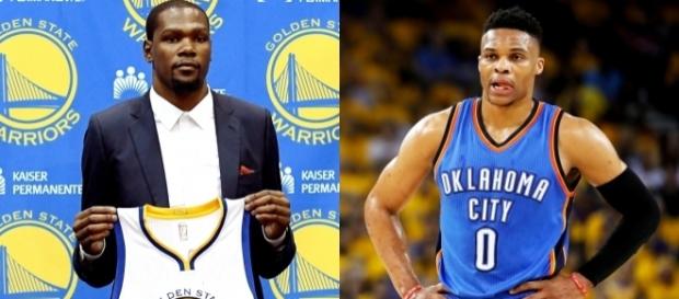 Se verán las caras por primera vez Kevin Durant y Russell Westbrook tras su fichaje por Golden State Se verán las caras por primera vez Kevin Durant y Russell Westbrook tras su fichaje por Golden State