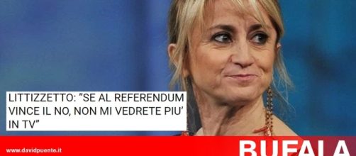 Bufala Littizzetto: “Se al Referendum vince il NO non mi vedrete più in tv"