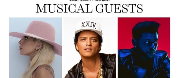 Lady Gaga, Bruno Mars et The Weeknd au Victoria's Secret Show Lady Gaga, Bruno Mars et The Weeknd au Victoria's Secret Show