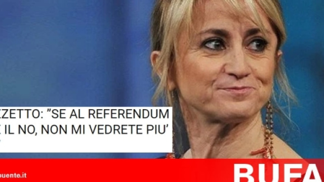 Bufala Littizzetto: “Se al Referendum vince il NO non mi vedrete più in tv"