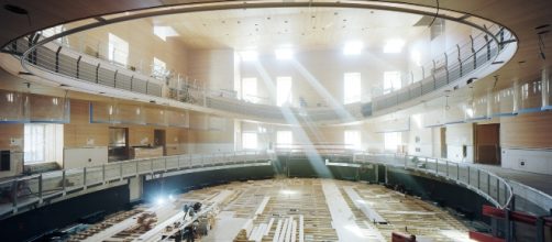 La Pierre Boulez Saal, durante i lavori guidati dall'architetto Frank Gehry