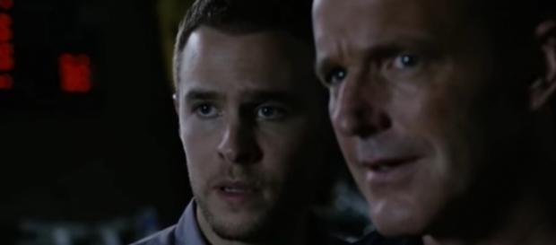 Fitz (Iain De Caestecker) and Coulson (Clark Gregg) in 'Agents of SHIELD'/Photo via screencap, 'Agents of SHIELD' Fitz (Iain De Caestecker) and Coulson (Clark Gregg) in 'Agents of SHIELD'/Photo via screencap, 'Agents of SHIELD'