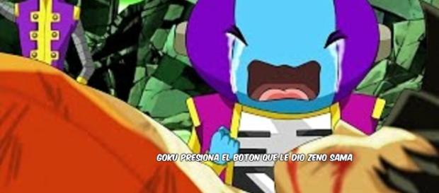Goku es derrotado por Zamasu en el futuro Goku es derrotado por Zamasu en el futuro