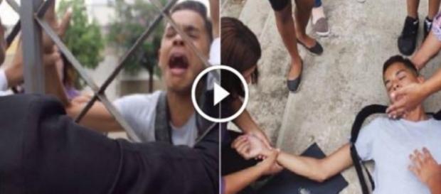 Candidato passa mal ao chegar atrasado Candidato passa mal ao chegar atrasado