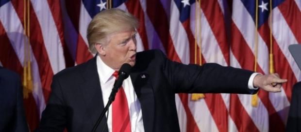 Republican Donald Trump during his acceptance speech after winning the 2016 Presidential Election. Courtesy of John Locher/AP Republican Donald Trump during his acceptance speech after winning the 2016 Presidential Election. Courtesy of John Locher/AP