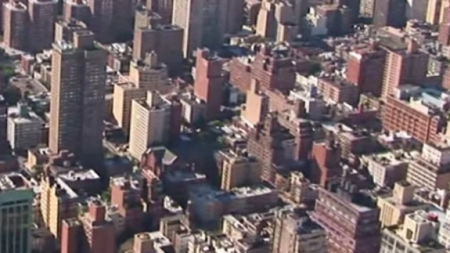La citt&agrave; di New York vista dall'alto