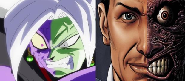 Zamasu y un dibujo de Dos Caras realizado por el artista Peter J Tomasi para el comic de DC Zamasu y un dibujo de Dos Caras realizado por el artista Peter J Tomasi para el comic de DC