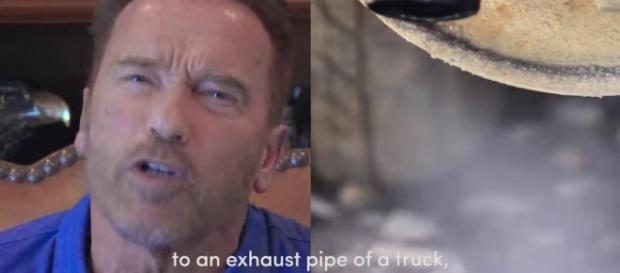Arnold Schwarzenegger wants to 'terminate' climate skeptics. YouTube (Screencap-Spending Channel) Arnold Schwarzenegger wants to 'terminate' climate skeptics. YouTube (Screencap-Spending Channel)