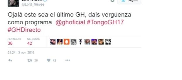 La audiencia no quiere oir hablar más del programa La audiencia no quiere oir hablar más del programa