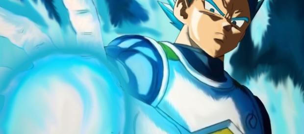 Vegeta a punto de atacar a un personaje Vegeta a punto de atacar a un personaje