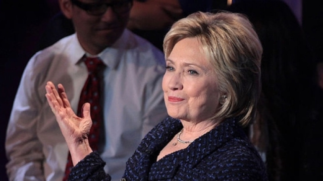 Hillary Clinton durante un comizio della campagna elettorale 2016