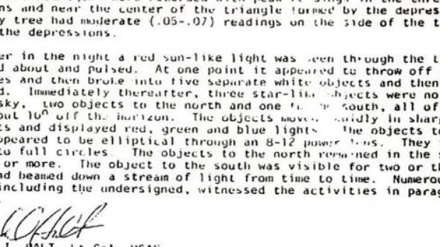 Il caso della foresta di Rendlesham ancora nel mistero