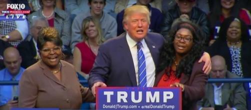 Donald Trump meets Rochelle Richardson and Lynette Hardaway. YouTube (Screencap-Fox 10 Phoenix)