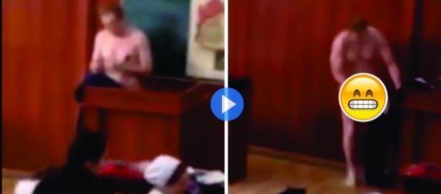 O fato aconteceu durante uma palestra sobre anatomia microscópica O fato aconteceu durante uma palestra sobre anatomia microscópica