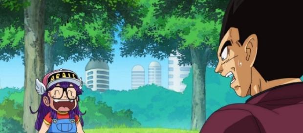 Vegeta luchará contra Arale en a serie Vegeta luchará contra Arale en a serie
