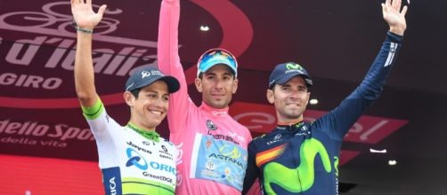 Il podio dell'ultimo Giro d'Italia