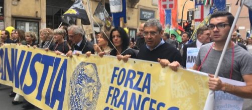 Marcia per amnistia e indulto, Cuffaro in prima fila