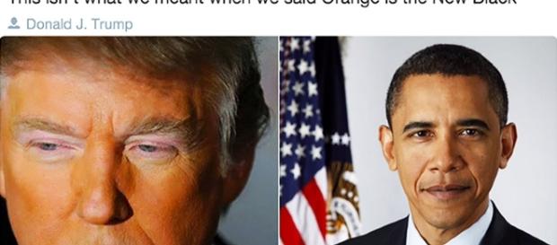 Post ironico raffigurante Donald Trump e Barack Obama Post ironico raffigurante Donald Trump e Barack Obama