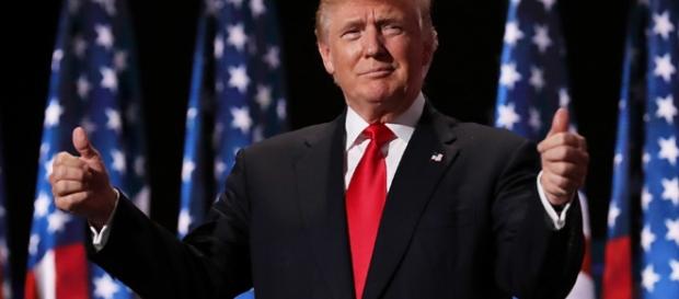 The new President-elect gives the thumbs up. The new President-elect gives the thumbs up.