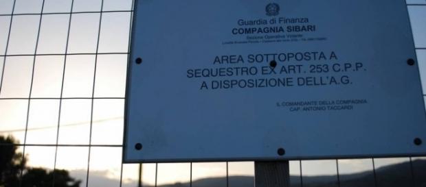 Una delle aree sotto sequestro. Una delle aree sotto sequestro.